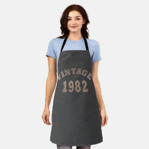 1982 geboren, elegante moderne Vintage-Geburtstag Schürze