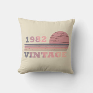 1982 Geborenes elegantes modernes Vintage-Geburtst Kissen