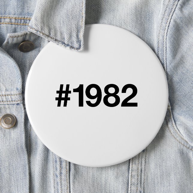 1982 Hashtag 43 Geburtstag Jahrestag Button (Beispiel)
