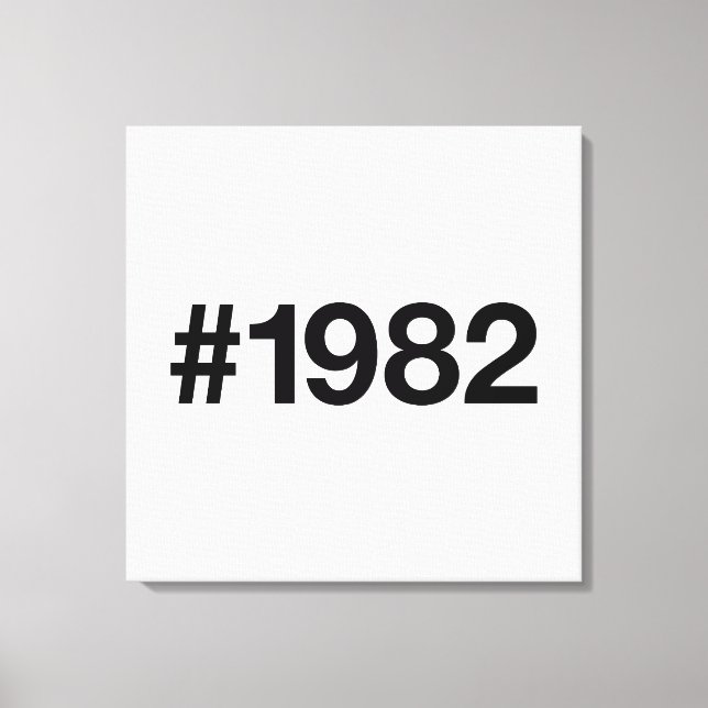 1982 Hashtag 43 Geburtstag Jahrestag Leinwanddruck (Vorderseite)
