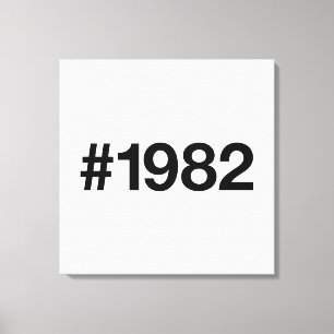 1982 Hashtag 44. Geburtstag 44 Jahre Leinwanddruck