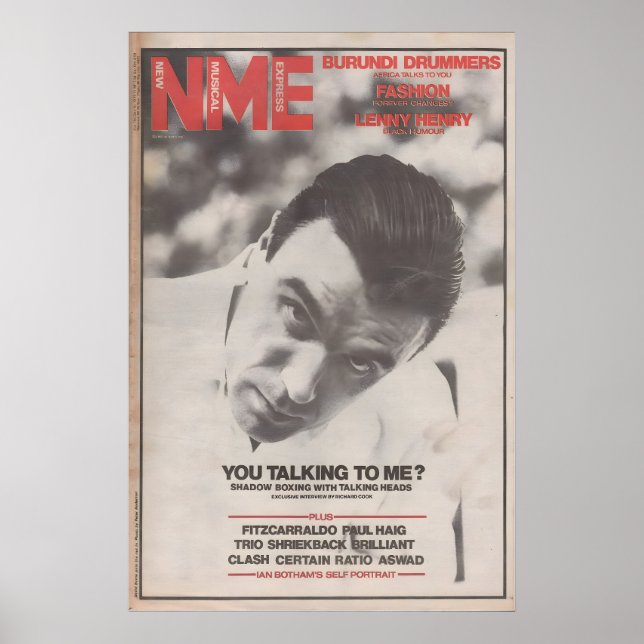 1982 TALKING HEADS Plakat - Disc Clipping - David (Vorne)