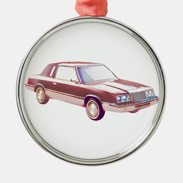 1983 Chrysler LeBaron Silbernes Ornament (Vorne)