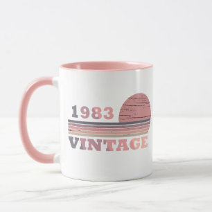 1983 geboren elegantes modernes vintage Geburtstag Tasse