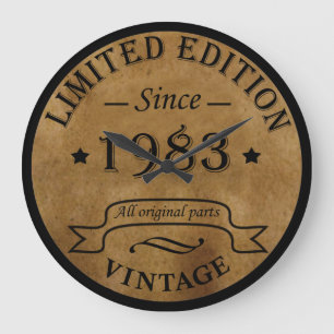 1983 Geboren Elegantes Vintage Geburtstagsgeschenk Große Wanduhr