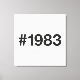 1983 Hashtag 42 Geburtstagsfeier Leinwanddruck