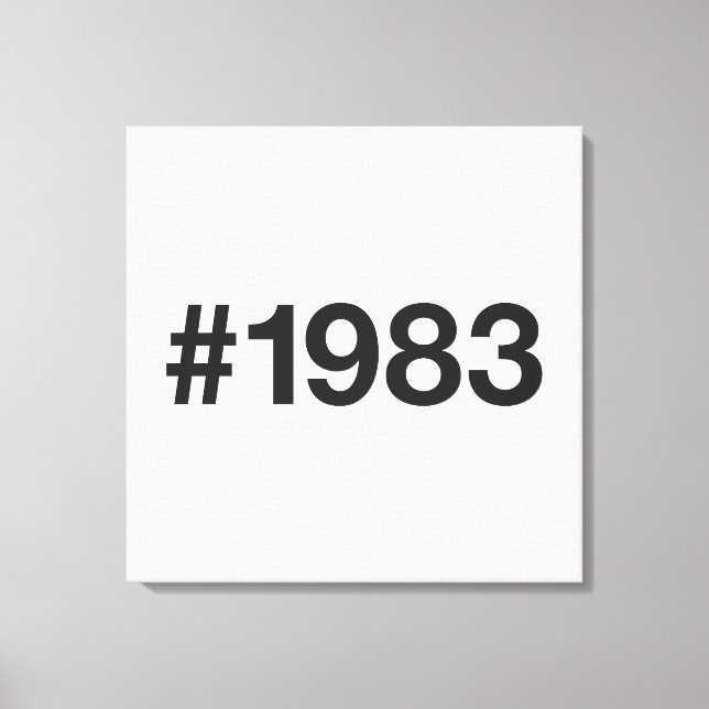 1983 Hashtag 42 Geburtstagsfeier Leinwanddruck (Vorderseite)