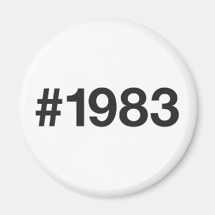 1983 Hashtag 42 Geburtstagsfeier Magnet