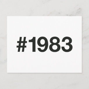 1983 Hashtag 42 Geburtstagsfeier Postkarte