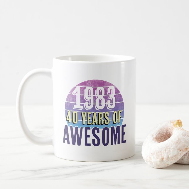 1983 Vierzig Jahre Phantastisch Kaffeetasse (Mit Donut)
