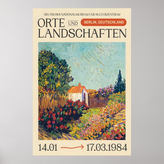 1984 Berlin Art Exhibition Poster German Landscape (Vorne)