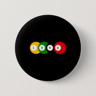 1984 Billardbillard Vintages Farbjahr Button