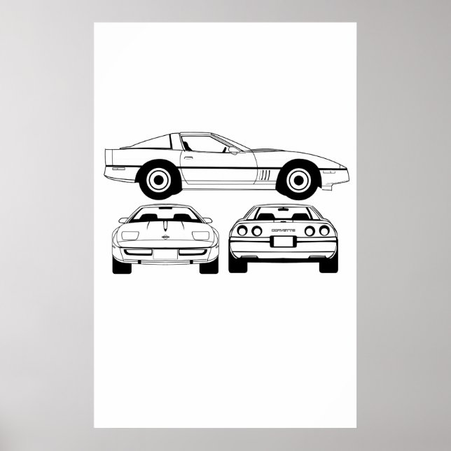 1984 Chevrolet Corvette Poster (Vorne)