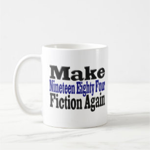 1984 Fiktion wieder Halbtext Kaffeetasse