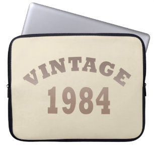 1984 geboren elegantes modernes vintage Geburtstag Laptopschutzhülle
