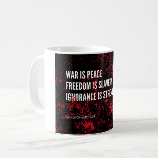1984 George Orwell War is Peace Kaffeetasse