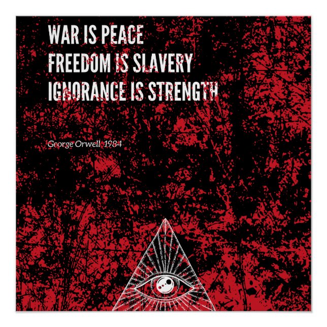 1984 George Orwell War is Peace Poster (Vorderseite)