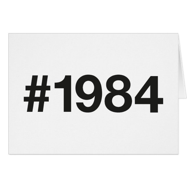 1984 Hashtag 41 Geburtstag (Vorderseite (Horizontal))
