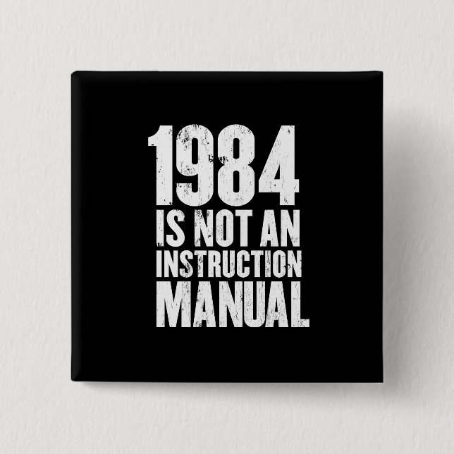 1984 ist keine Schaltfläche für die Anleitung Button (Vorderseite)