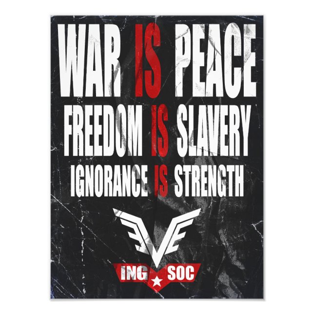 1984 Newspeak Plakat Fotodruck (Vorne)
