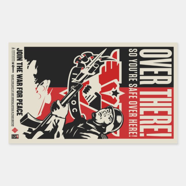 1984 Propaganda-Aufkleber Rechteckiger Aufkleber (Vorderseite)