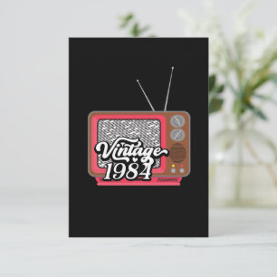 1984 Retro Vintage Fernseher 40. Geburtstag Dankeskarte