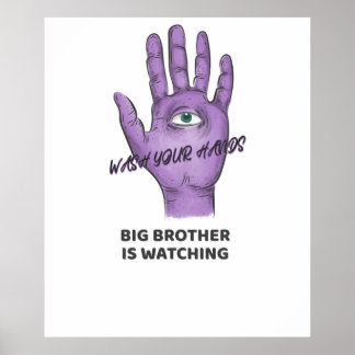1984 sieht sich der orwellsche Große Bruder beim W Poster