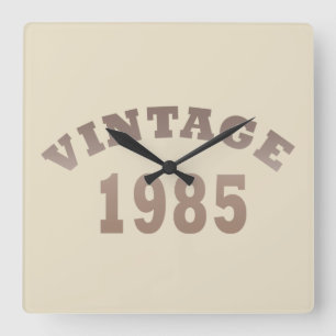 1985 geboren elegantes modernes vintage Geburtstag Quadratische Wanduhr