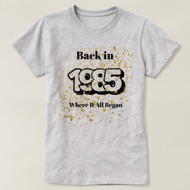 1985 Gold Splash T - Shirt (Design vorne)
