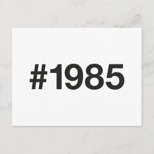 1985 Hashtag 40 Geburtstag Postkarte