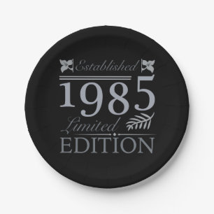 1985 Limited Edition 40. Geburtstag Pappteller