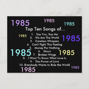 1985 Songs Postkarte