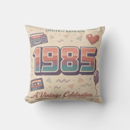 1985 Vintage Geburtstagswurfkissen | Limitiert Kissen