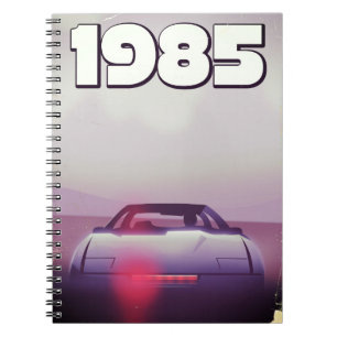 1985 Vintage-Superauto-Plakat Notizblock