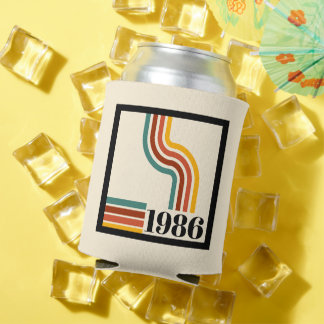 1986 40. Geburtstag Retro-Streifen Vintage Dosenkühler