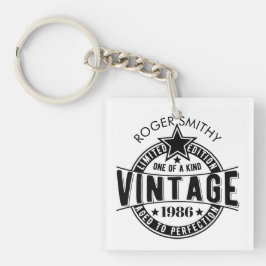 1986 40. Geburtstag Vintage Perfekt gereift Schlüsselanhänger