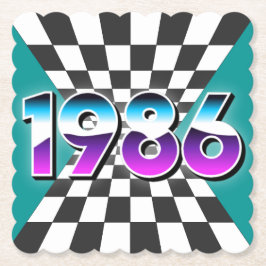 1986 40th Birthday Retro Vintage Party Decor Untersetzer