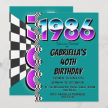 1986 40th Birthday Retro Vintage Party 