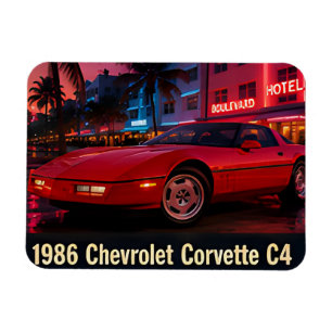 1986 Chevrolet Corvette C4 Miami 1980er Retro Amer Magnet