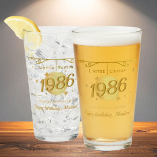 1986 geboren Getränke Barware zum 40. Geburtstag Glas
