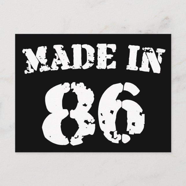 1986 POSTKARTE (Vorderseite)