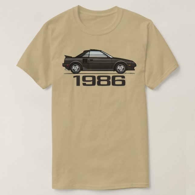 1986Schwarz T-Shirt (Design vorne)