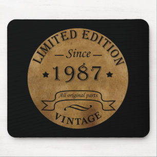 1987 Geborenes Elegantes Vintage Geburtstagsgesche Mousepad
