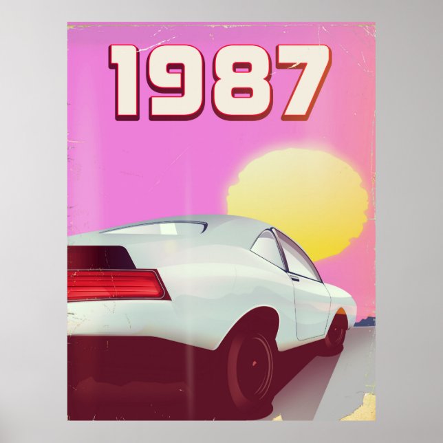1987 Sportwagenposter Poster (Vorne)