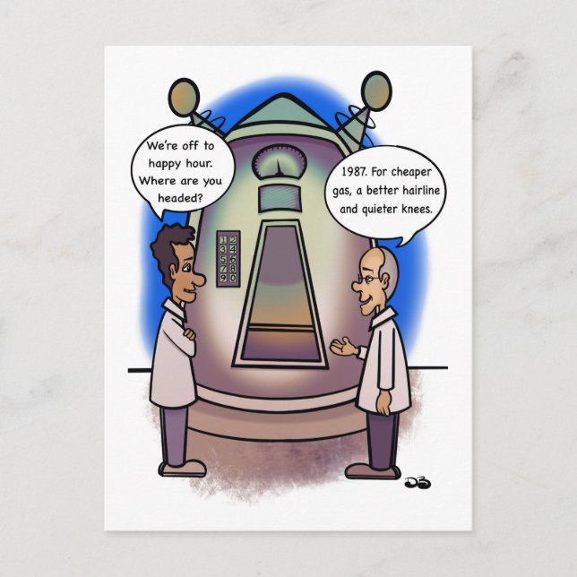 1987: Zurück in der Zeit Postkarte (Vorderseite)