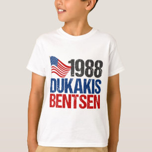 1988 Dukakis Bentsen Vintage-Wahl-Kinder-T-Shirt T-Shirt