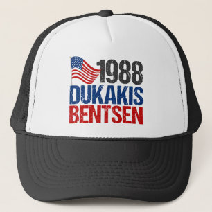 1988 Dukakis Bentsen Vintage-Wahlkampf Truckerkappe
