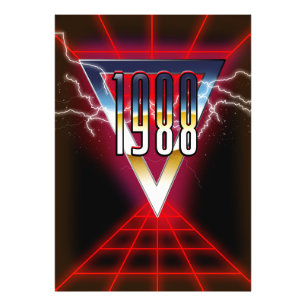 1988 Tech noir Grafik Fotodruck