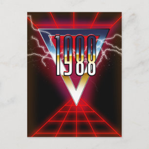 1988 Tech noir Grafik Postkarte