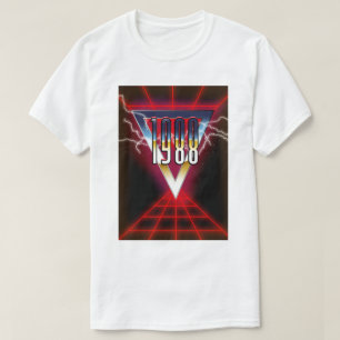 1988 Tech noir Grafik T-Shirt